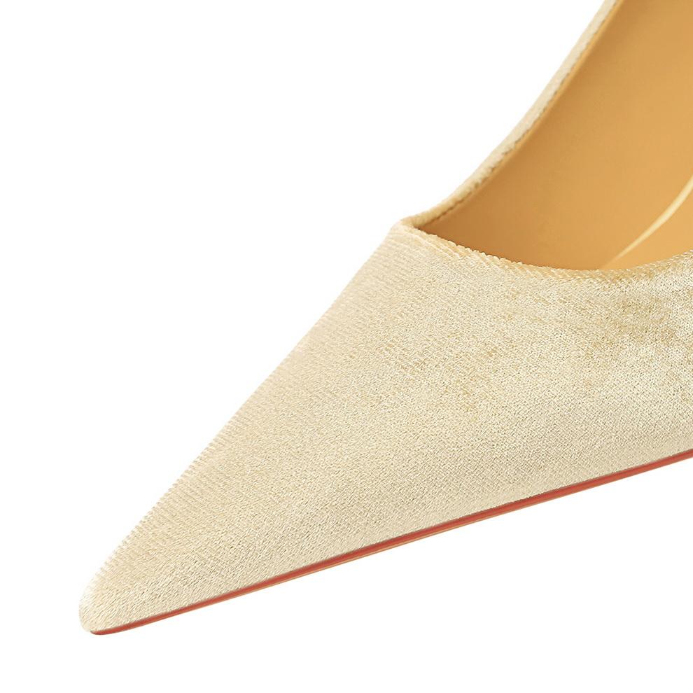 Модные банкетные туфли на высоком каблуке, замшевые одинарные туфли с острым носком и металлическим каблуком