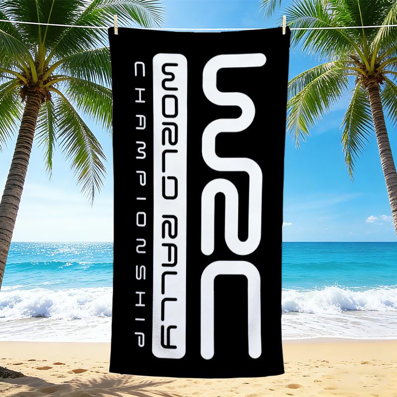 1Pc World Rally Championship Logo Beach Towel, Quick Dry, Multi-Use for Beach Pool Gym Yoga Home Travel, Christmas, Halloween, Xmas Gift M928285