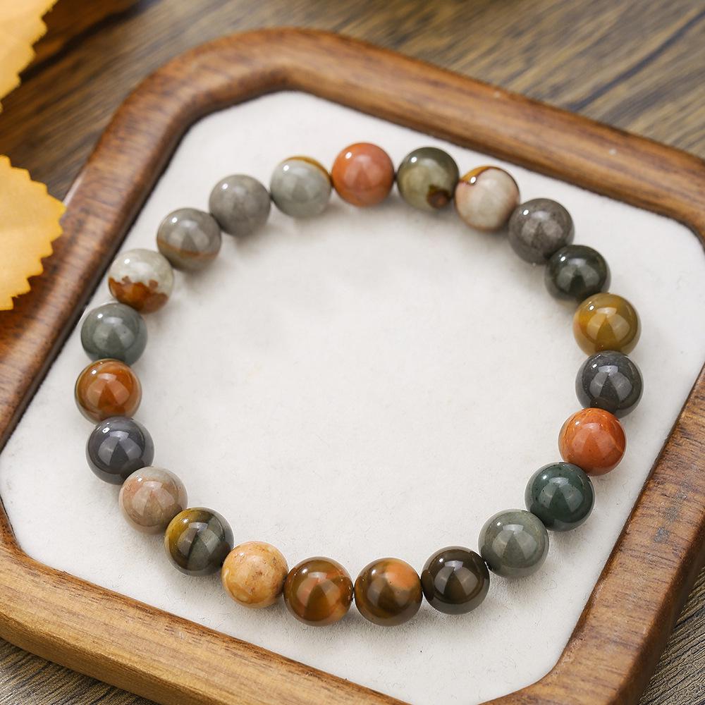 Европейский Кристальный Браслет из Тигрового Глаза на Эластичной Основе, Украшения из Натуральных Каменных Бусин