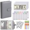 Wallets PU Leather Budget Binder With Cash Envelopes Pockets Zip Budget Pouch Binder For Saving Money A6 Planner Organizer