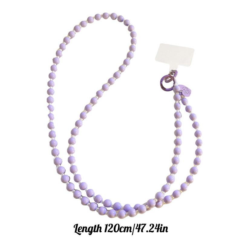 Sweet Beaded Phone Lanyard Long Crossbody Neck Chain Universal Phone Charm Shoulder Bag Replacement Straps Bags Chain