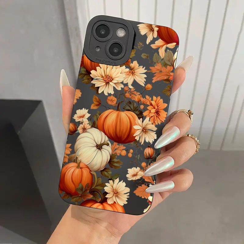 Чехол для телефона с рисунком кленового листа и тыквы для iPhone 17 16 15 14 13 12 11 Pro Max 17 Air 16E XS X XR 7 8 Plus, ударопрочный, мягкий