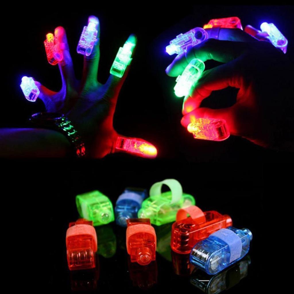 Bright Led Finger Lights Vibrant Laser Rings Perfect For Parties And Celebrations