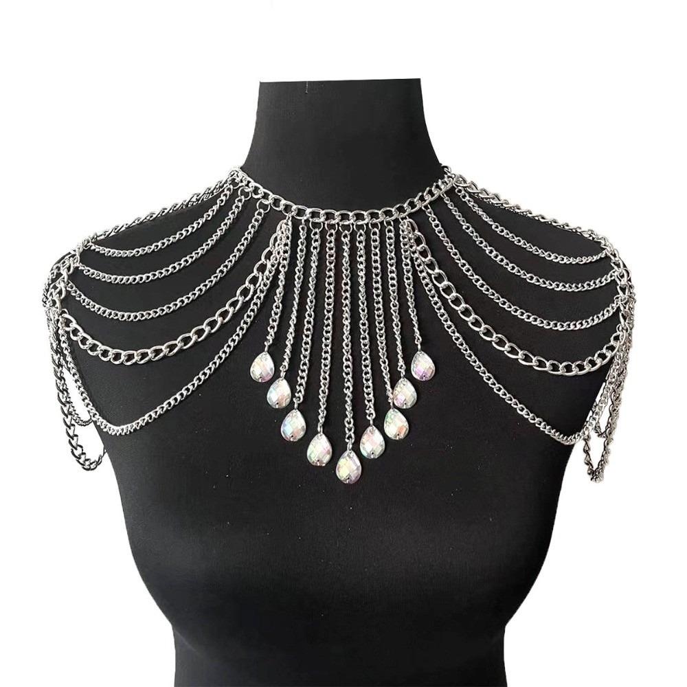 Multi-layer Women Shoulder Chain Gold/Silver Shoulder Body Chain Events