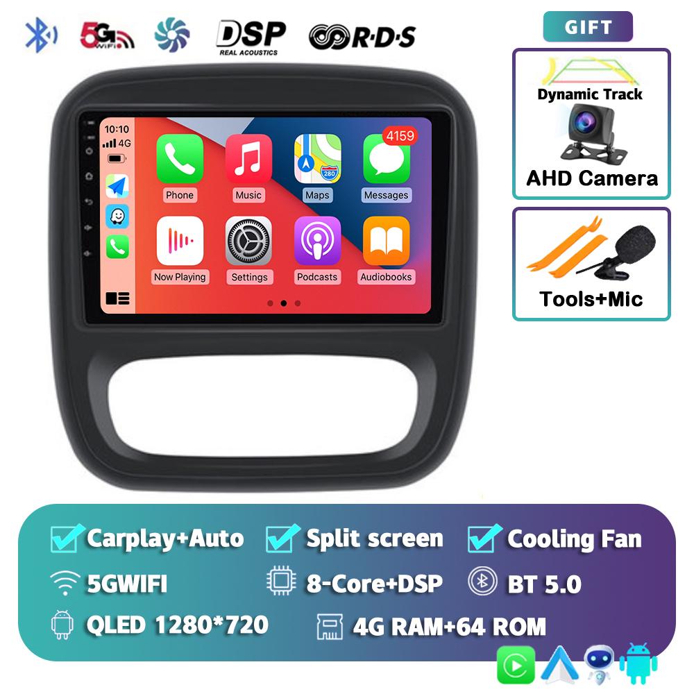 Android 14 Автомагнитола для Renault Traffic 3 2014-2021 Для Opel Vivaro B 2014-2018 Мультимедийный Видеоплеер Навигация GPS DSP