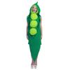 Adult Unisex Funny Pea-pod Food Fancy Dress Costume Vegetable Food Outfits