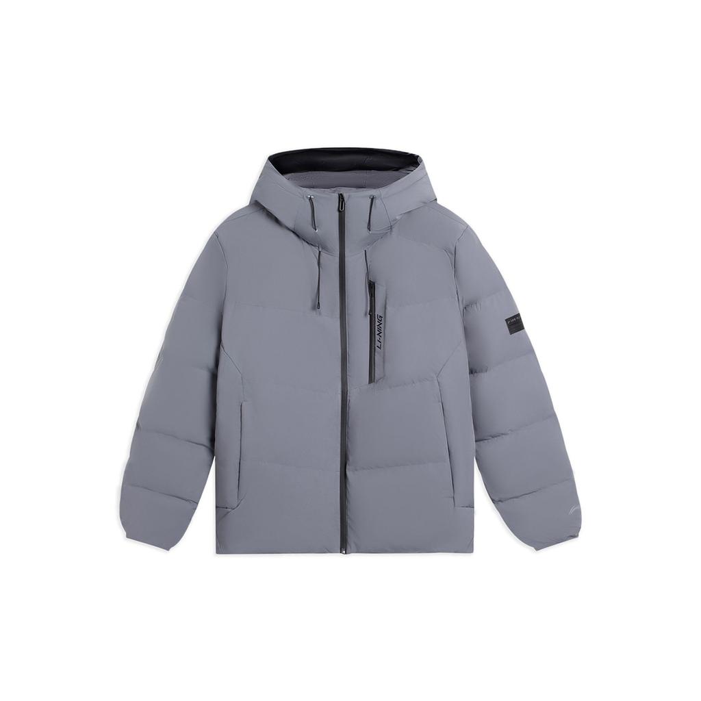 Li-Ning Training Series Solid Color Casual Down Jacket Men Outerwear Dark-Gray AYMS309-1