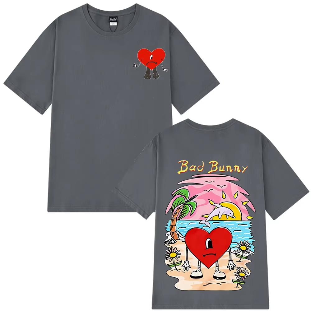 Bad Bunny Un Verano Sin Ti Graphics PrintedT-shirt Men's Clothes Fashion Hip Hop Summer Cotton Oversized T-shirts Women Tops