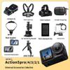 Аксессуары для камеры DJI Action5Pro/43: Нагрудный ремень, Повязка на голову, Клипса для рюкзака, Закаленное стекло, Ремешок для шлема