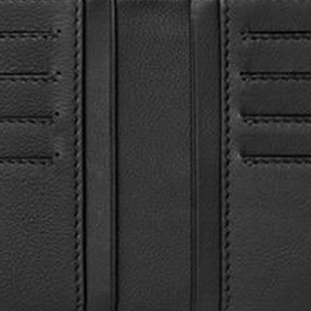 Montblanc Однотонный Короткий Складной Кожаный Кошелек с Логотипом Мужской кошелек Черный 111144