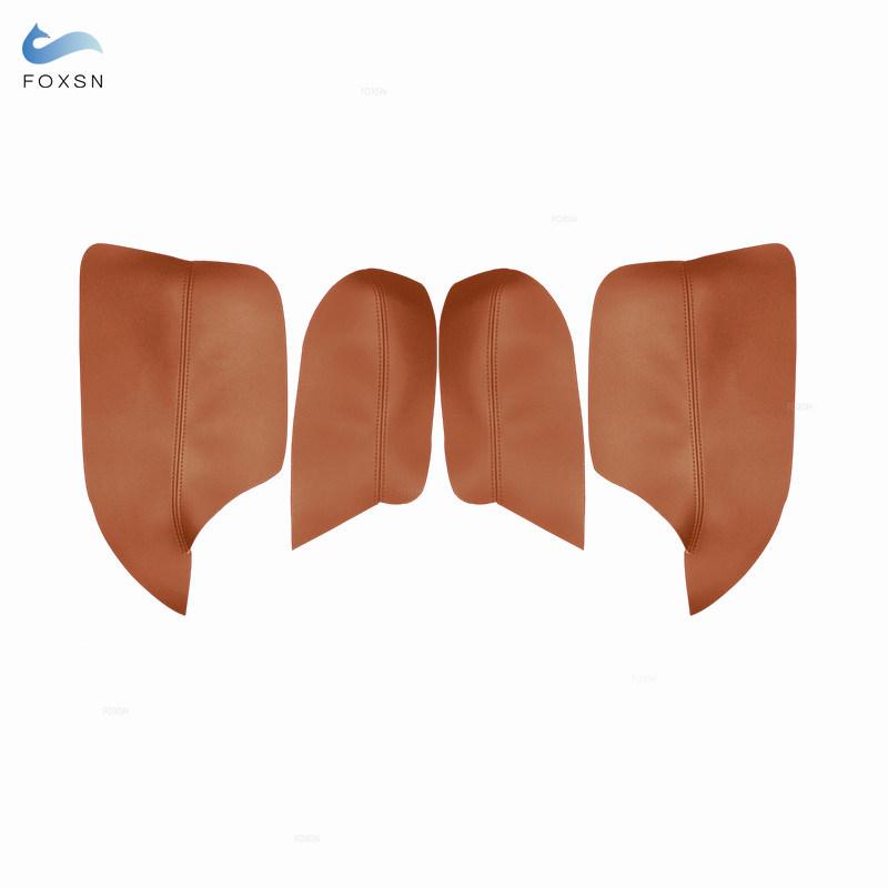 4 шт., автомобильный Стайлинг, внутренняя отделка из микрофибры, кожаная дверная панель, подлокотник, наклейка, отделка для Mitsubishi ASX 2013 2014 2015