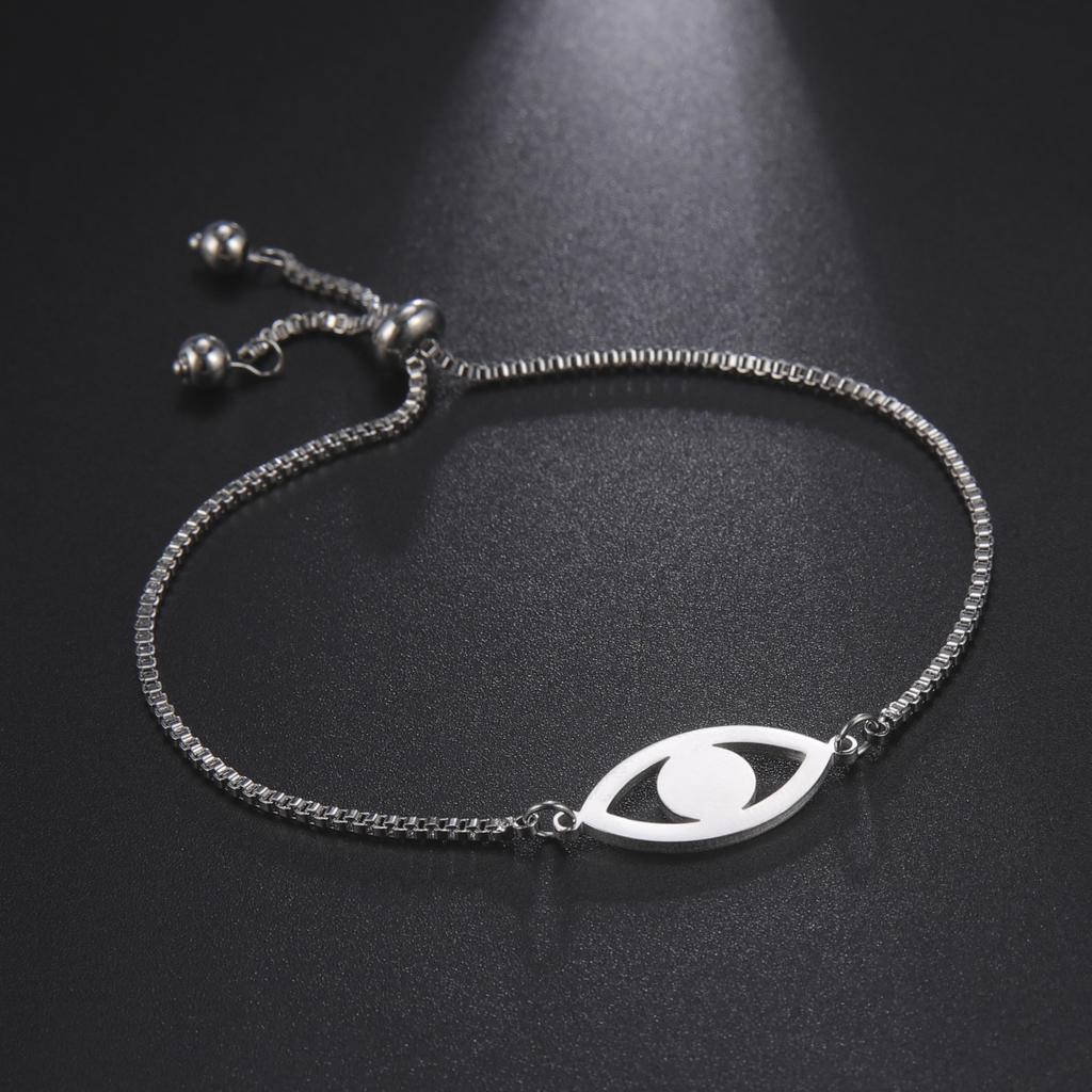 Браслет из нержавеющей стали от сглаза, женский уникальный браслет с подвесками, женский амулет, ювелирные изделия, подарок на вечеринку