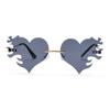 Costume UV400 Protection Heart Glasses Rimless Sunglasses Sunglasses for Women Heart Sunglasses