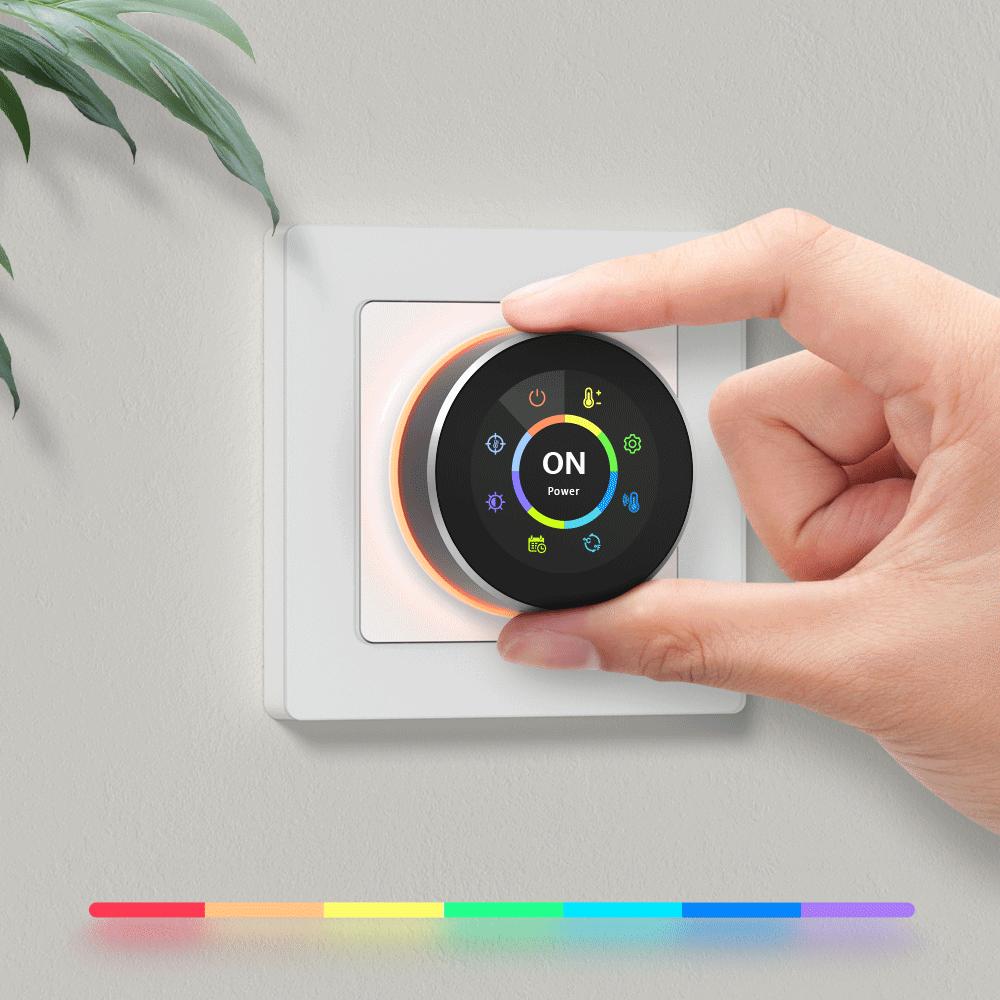 AVATTO WiFi Умный поворотный регулятор термостата Контроллер температуры для водяного газового котла Электрическое отопление Работает с Tuya Alexa Google Home