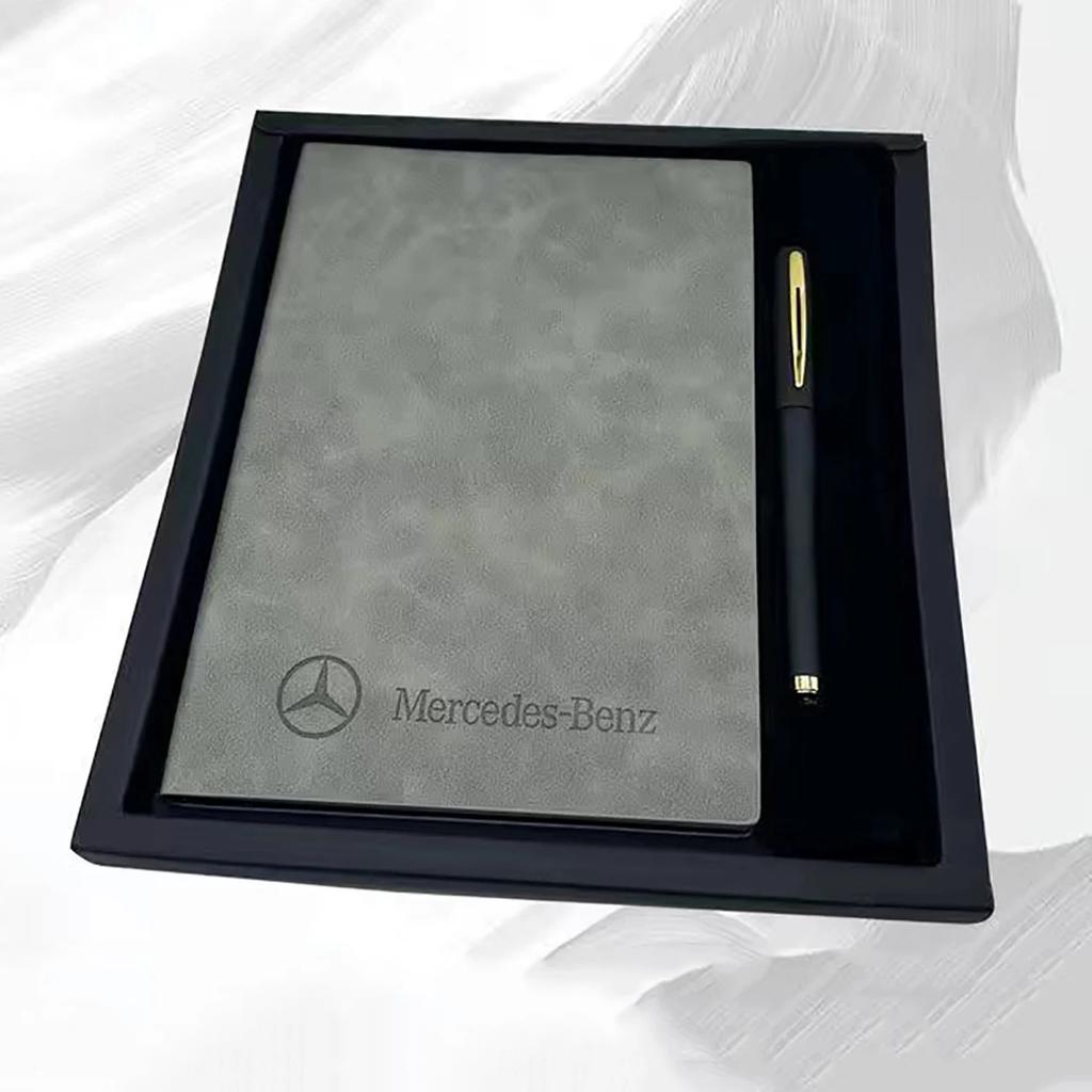 FJR5 Hot 2025 Retro Car Man Business Sign Pen A5 Notebook Women Gifts For Mercedes Benz AMG C E S GLE CLC Class W205 C300 W203 W206 W