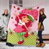 1pc Princess Strawberry2 Theme Blanket - Digital Print, Polyester, Cozy for All Seasons, Perfect for Outdoor, and Travel