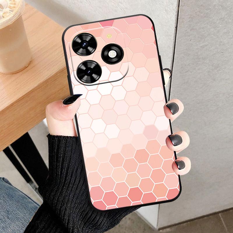 Чехол для Infinix Hot 40 Pro 40i Черный Мягкий Силикон ТПУ Защитный Чехол для Телефона Для Infinix Hot 40i Fundas Оболочка Hot40 Pro Coque
