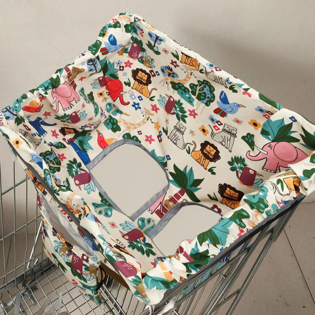Baby Shopping Cart Seat Cover Children Highchair Cover Waterproof Polyester Anti-Dirty Baby Safety Seat Pad for Infant Toddler