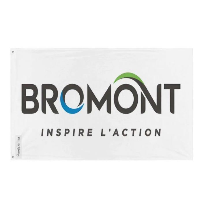 Drapeau - Bromont - 120 X 180 Cm - Polyester - Impression Recto/verso - Œillets En Fer