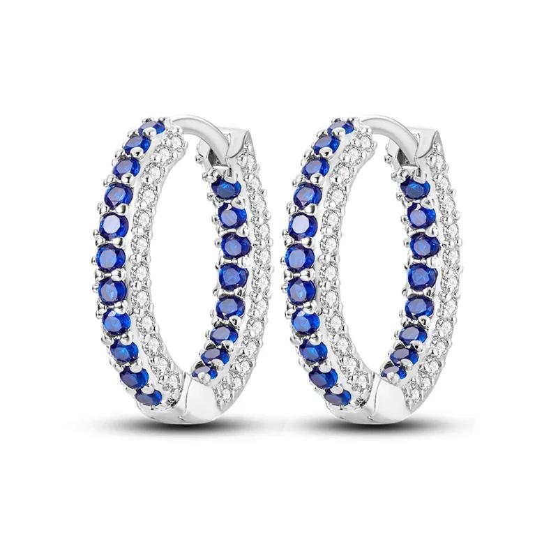 Shining Blue Zircon Owl Earrings Copper Evil Eyes Earrings For Women Wedding Engagement Planet Moon Star Zirconia Jewelry