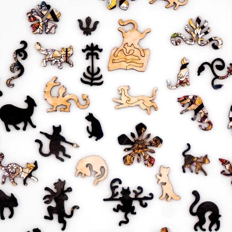 30*30 см пазл в форме церковного кота в форме соборного кота, 372 элемента, деревянная рамка для подарков на дни рождения и дни святого Валентина, игрушки