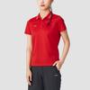 Li Ning Plain Polo Neck Pullover Short Sleeve T Shirt Women Tops Red APLT078-6