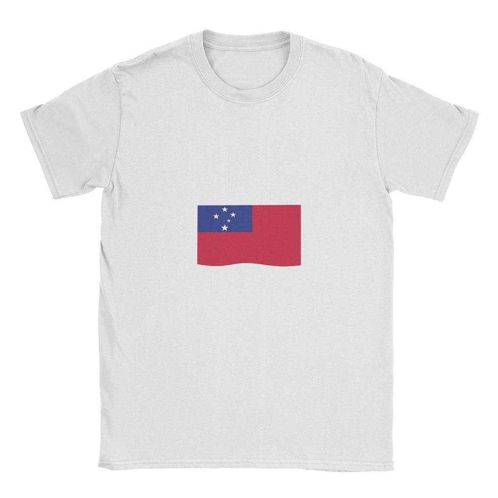 Samoa Flag T Shirt Summer Pure Cotton TShirts For Unisex Hippie Casual Tshirt Short Sleeve YK Basic Tops