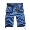 Summer Cargo Shorts Men Casual Multi Pocket Capri Pants Workwear Breeches Stretch Waist Five Point Shorts