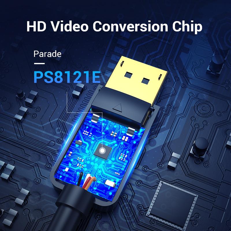 Vention Кабель DisplayPort-DVI Кабель DP-DVI-D 24+1 1080P DP-папа-DVI-папа-кабель для монитора проектора Кабель DP-DVI