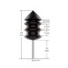 Ebony Leather Electric Grinding Bit Head Polishing Edge Burnisher Tool Craft DIY Leather Grinding Tool Sandalwood Head Burnisher