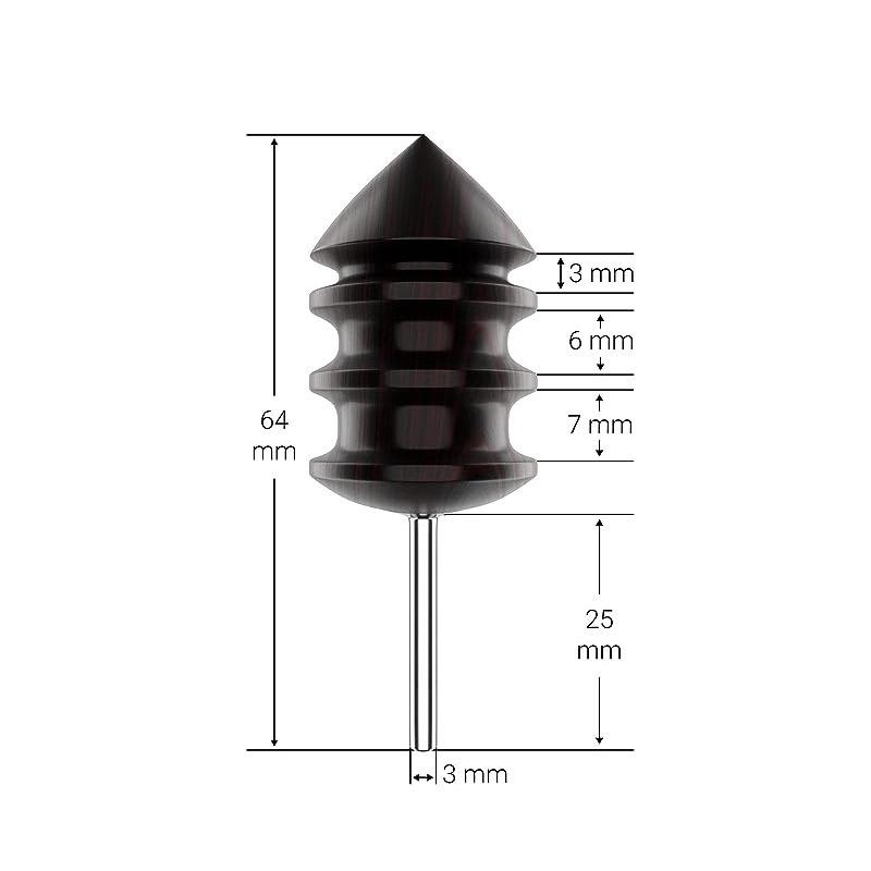 Ebony Leather Electric Grinding Bit Head Polishing Edge Burnisher Tool Craft DIY Leather Grinding Tool Sandalwood Head Burnisher
