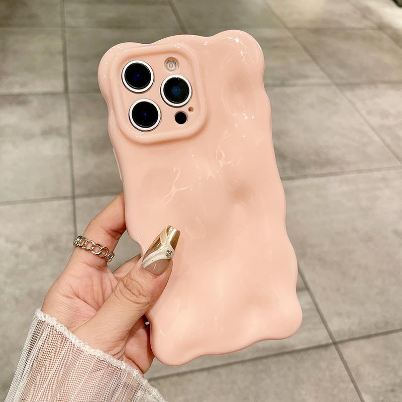 Ins 3D Облака Волны Дофаминовый Цвет ТПУ Чехол для Телефона Для Для Iphone 17 Air 16 1 14 Plus 13 12 11 Pro Max Мягкая Ударопрочная Задняя Крышка