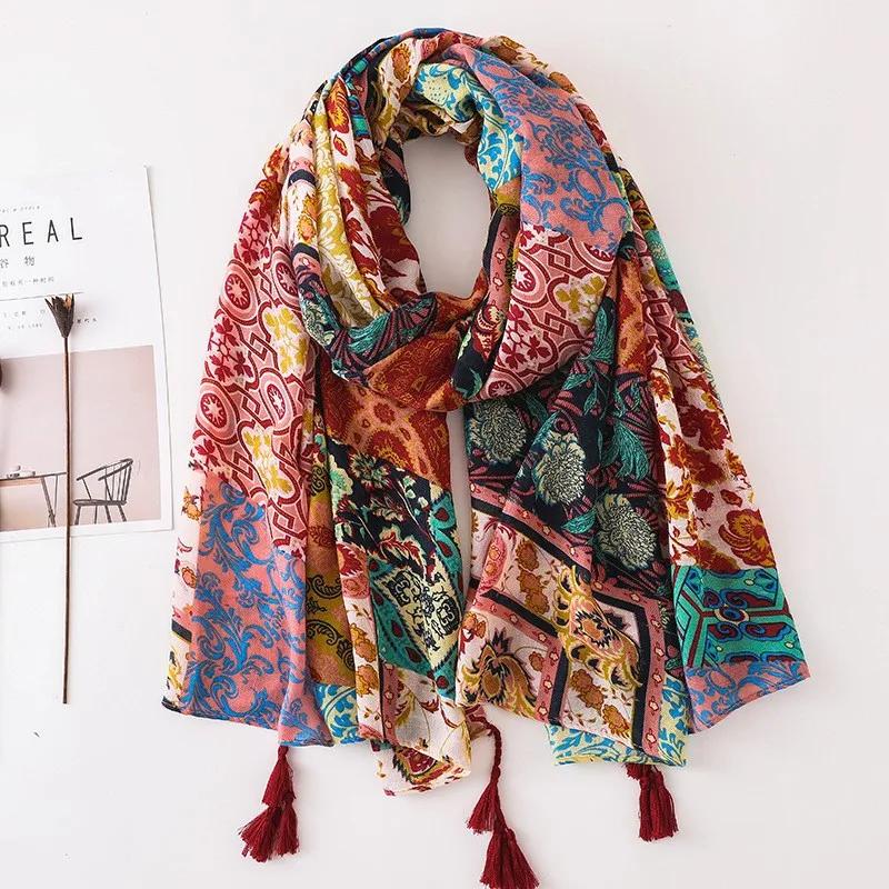 180*85cm Large Silk Satin Scarf Hijab Women Print Spring New Shawl Wrap Female Hand Foulard Pashmina Travel Echarpe NEW