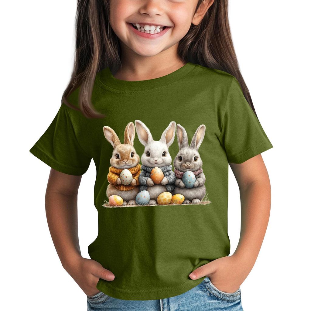 Детская футболка с коротким рукавом и принтом животных, повседневный топ