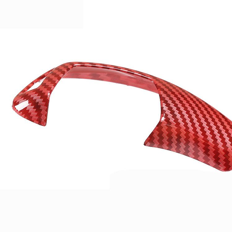 Интерьер автомобиля красное углеродное волокно ABS ручка переключения передач рукав кнопка крышка наклейки для BMW F20 F30 f10 f32 F25 X5 F15 X6 F16