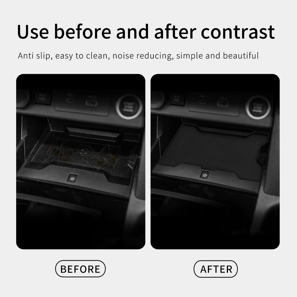 Для Mitsubishi Triton 2025 2025 Автомобильная противоскользящая площадка для беспроводной зарядки Подходит только для модели Противогрязевая накладка Аксессуары для интерьера автомобиля