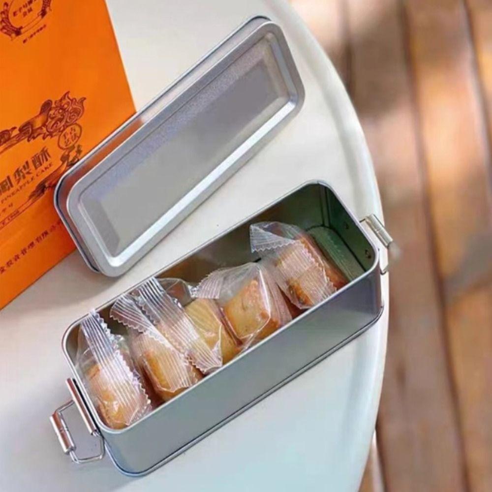 Old-fashioned Rectangular Iron Box Metal Buckle Iron Box High Quality Candy Box