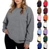 Women's Oversized  Neck Hoodie Fleece Casual Comfort Pullover Tops  Clothing