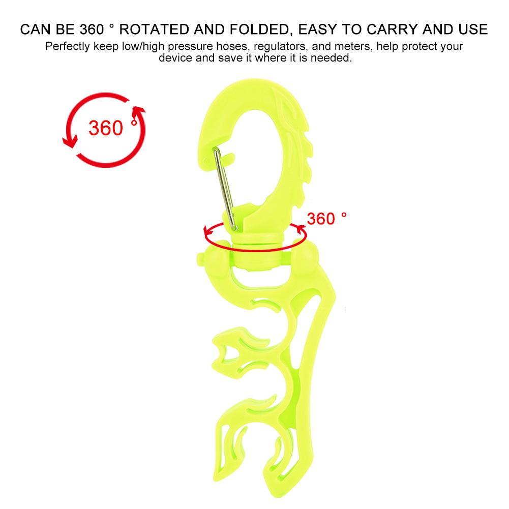 Keep Diving Underwater Diving BC Hose Holder Clip Buckle Hook Yellow