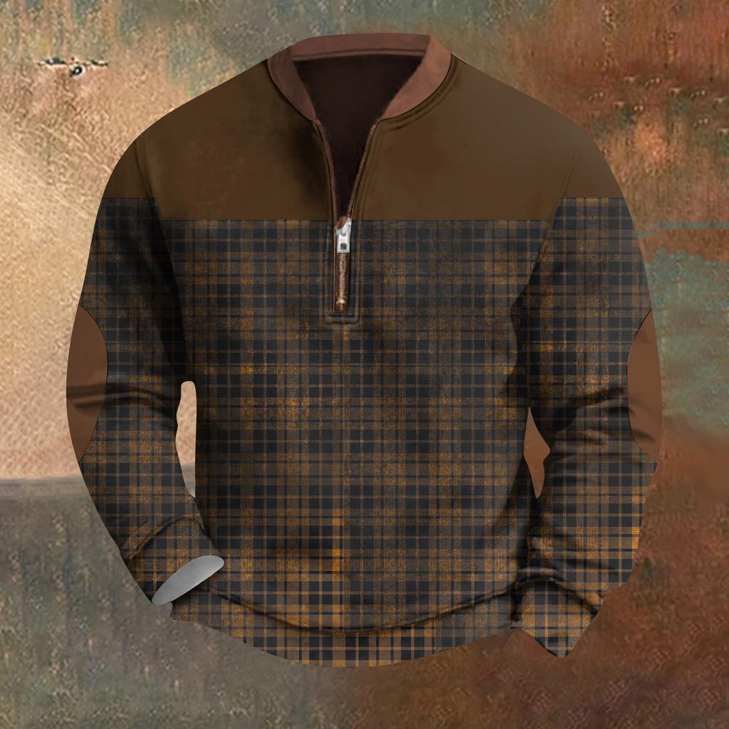 Мужская повседневная толстовка в стиле ретро с градиентным принтом