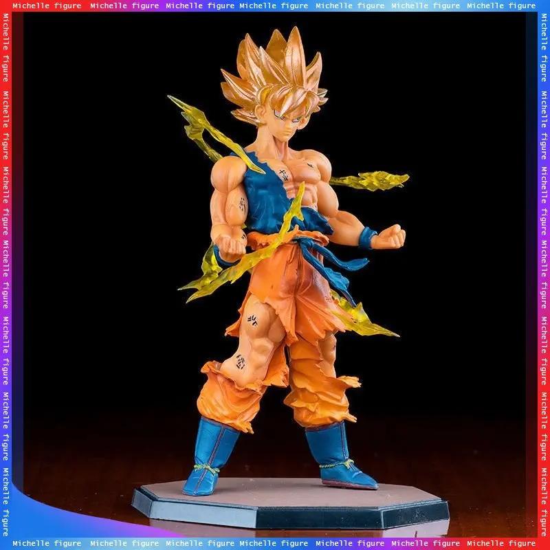 Фигурка Аниме Сон Гоку Супер Сайян из Dragon Ball 16см Гоку DBZ Фигурка Действия Модель Подарки Коллекционные Фигурки для Детей