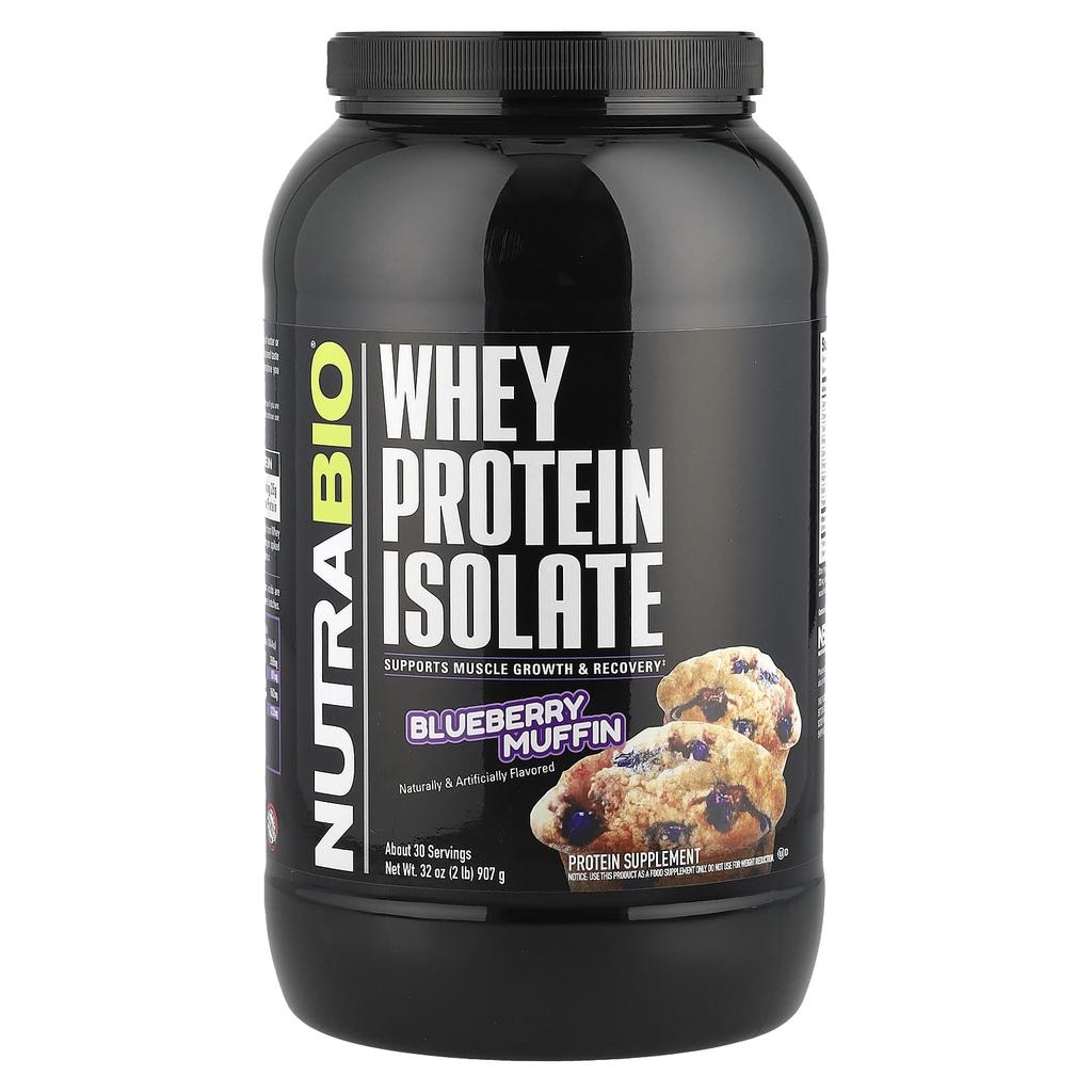 Whey Protein Isolate, Blueberry Muffin, 907G (2Lb)