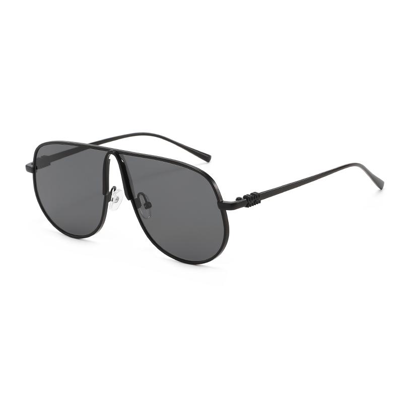 Y2K Large Frame Metal Men Women Sunglasses Fashion Trends UV Resistant Outdoor Sunshade Sunscreen Glasses