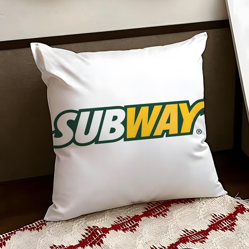 SSubway Cushion Cover Reversible Soft Durable Pillow Cover Home Car MultiScene Use for Daily Comfort