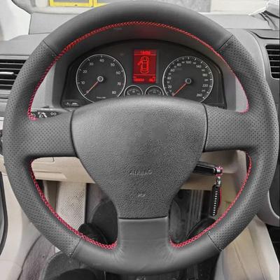 Чехол на руль для VW Old Golf 5 (В) MK5 Polo Jetta Tiguan Sagitar Touran Кожаная оплетка Индивидуальный Оригинальный Сделай сам