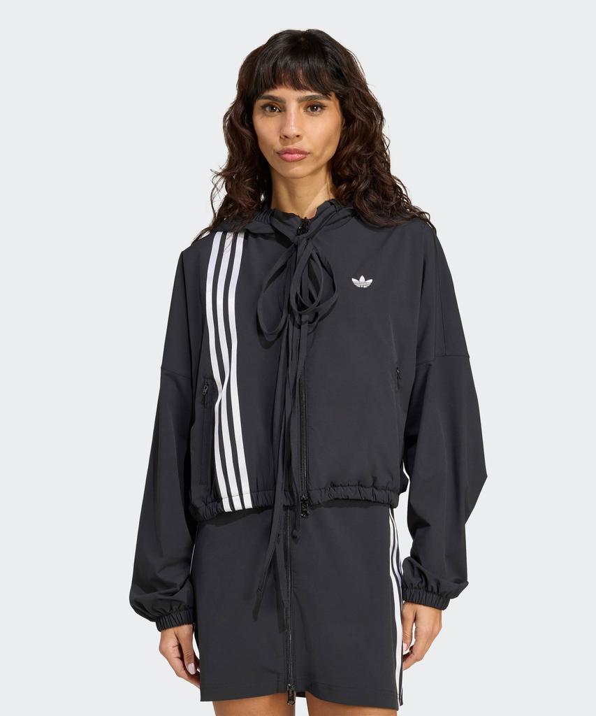 ADIDAS Ribbon Off-Placed 3-Stripe Track Top - Black / Jx2698
