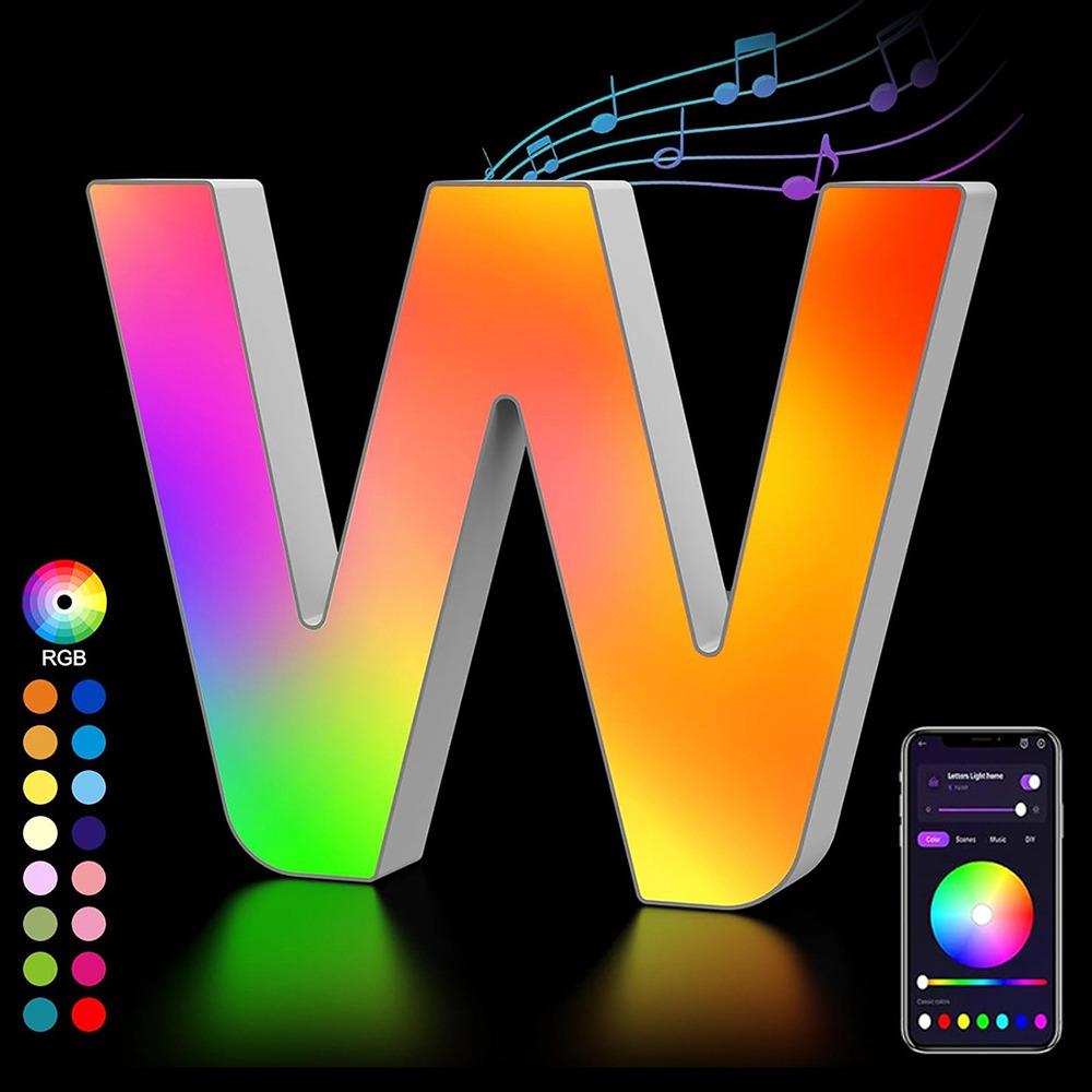 Name Letter Alphabet Light Smart Number Lamp MeRGBW App LED Letters Light Game