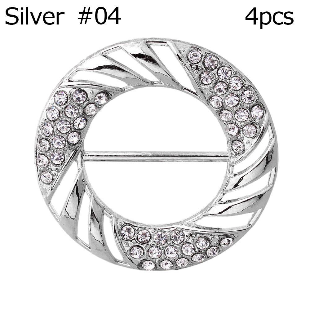 4 шт. Многофункциональная клипса-брошь для футболки, кольцо для шарфа, пряжка для шали, пряжка для шарфа, пряжка для талии