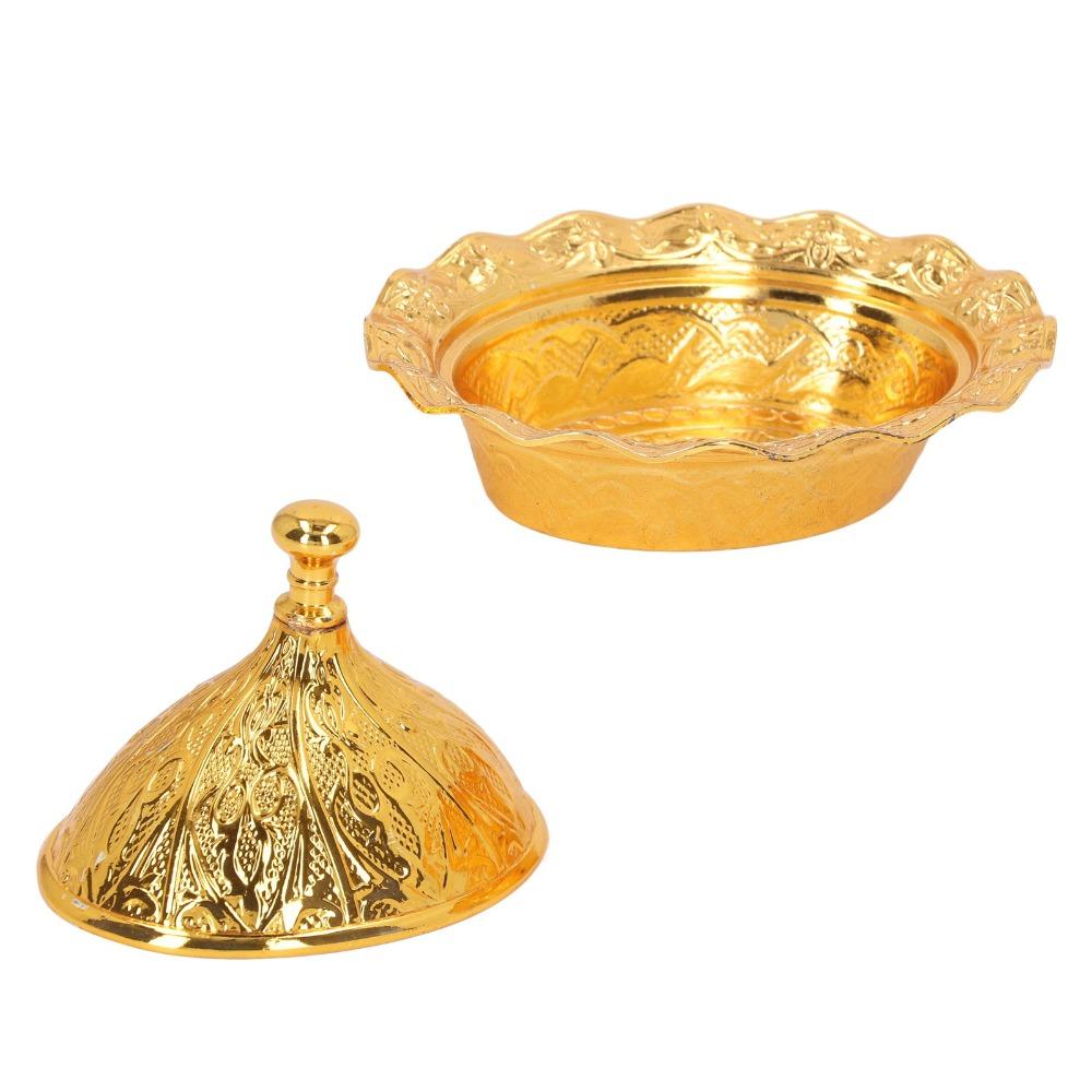 Zinc Alloy Gold Sugar Bowl With Lid Zinc Alloy Sugar Bowl Vintage Sugar Bowl Home Decor