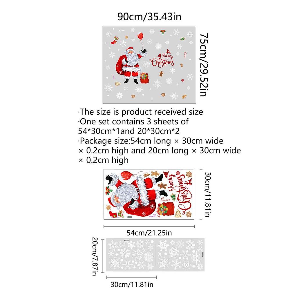 Наклейки на окна в виде новогодних мультяшных снеговиков и снежинок, рождественские наклейки на окна 2025, самоклеящиеся наклейки